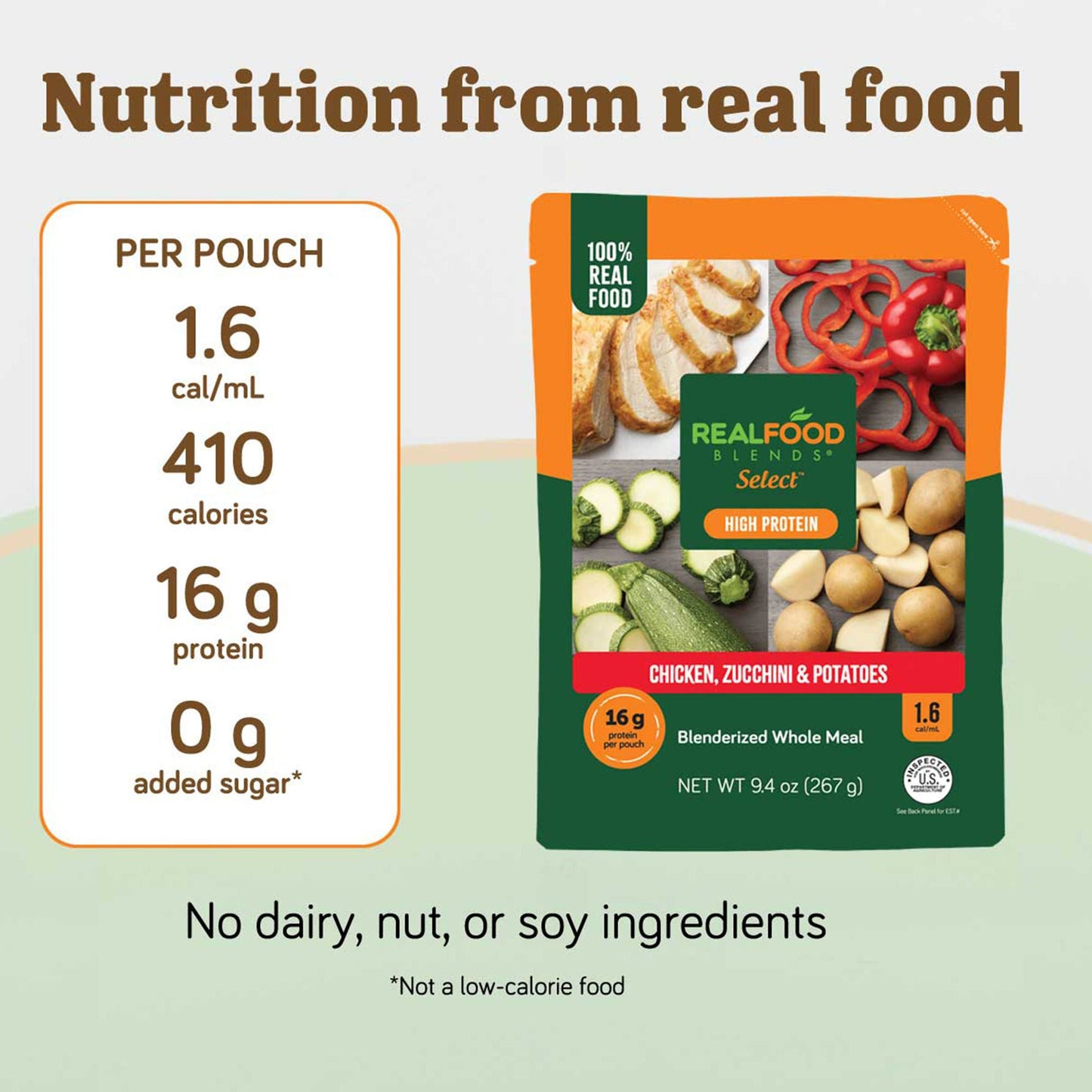 FEED, ENTERAL REAL FOOD BLENDSCHICKEN/ZUCCHINI/POTATO 9.4OZ