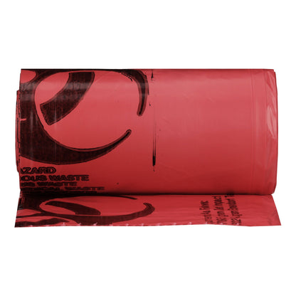 BAG, BIOHAZ SL HDPE RED STAR 24X24 1MIL (500/CS)