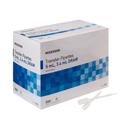 PIPETTE, TRANS 3.4ML DRAW 5ML (500/BX 10BX/CS)