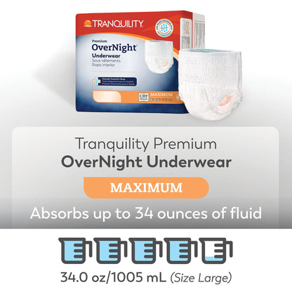 UNDERWEAR, PREM TRANQ DISP 2XLG (12/BG 4BG/CS)