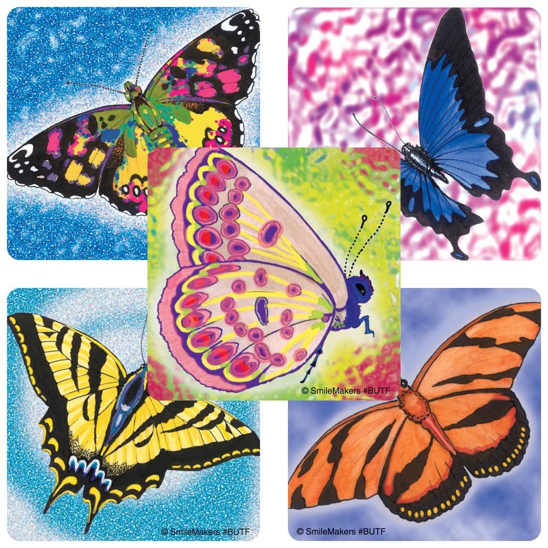 STICKER BUTTERFLIES 100/BX