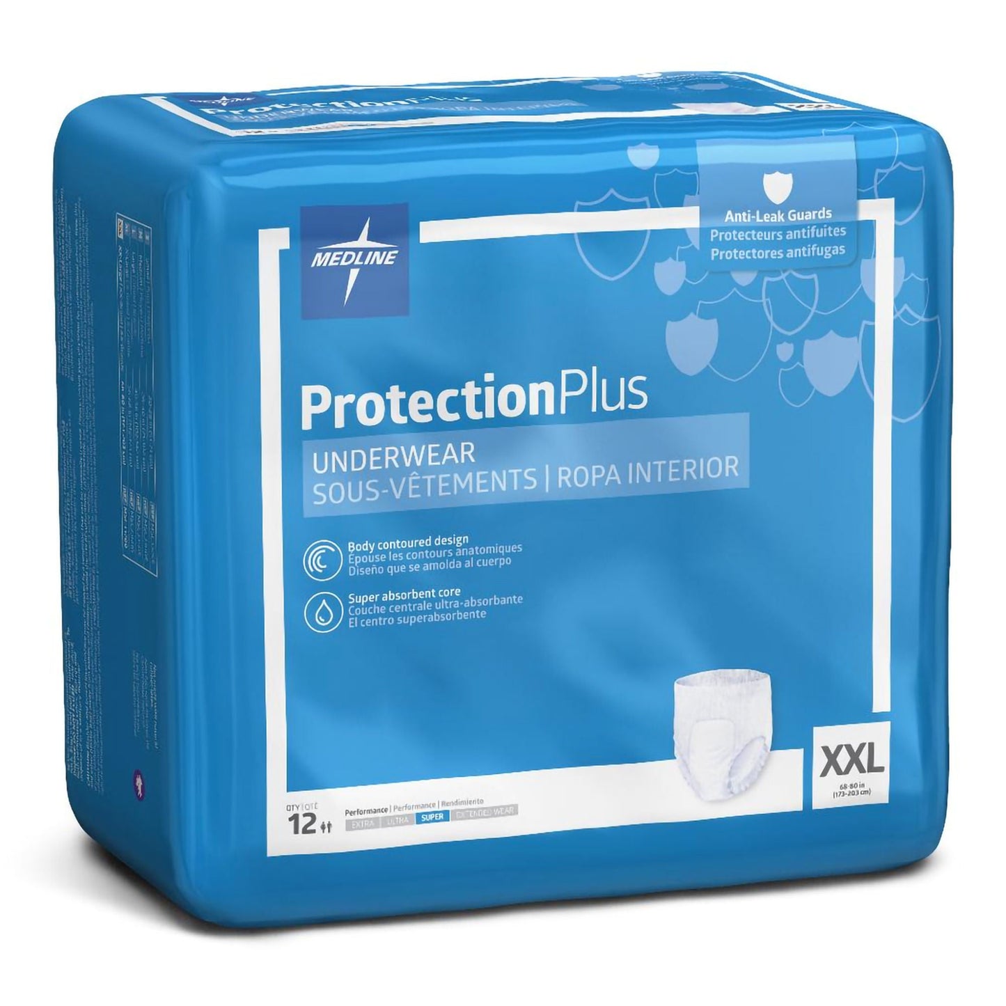 UNDERWEAR, PROTECTION PLUS PROTECTIVE ADLT 2XLG (12/BG 4BG/C