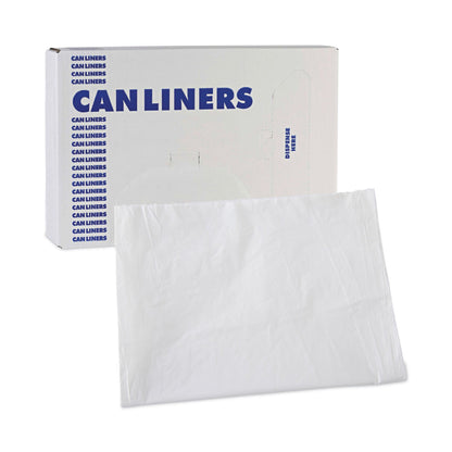 LINER, CAN TRASH LINEAR WHT .7MIL 60GL 38"X58" (100/CS)