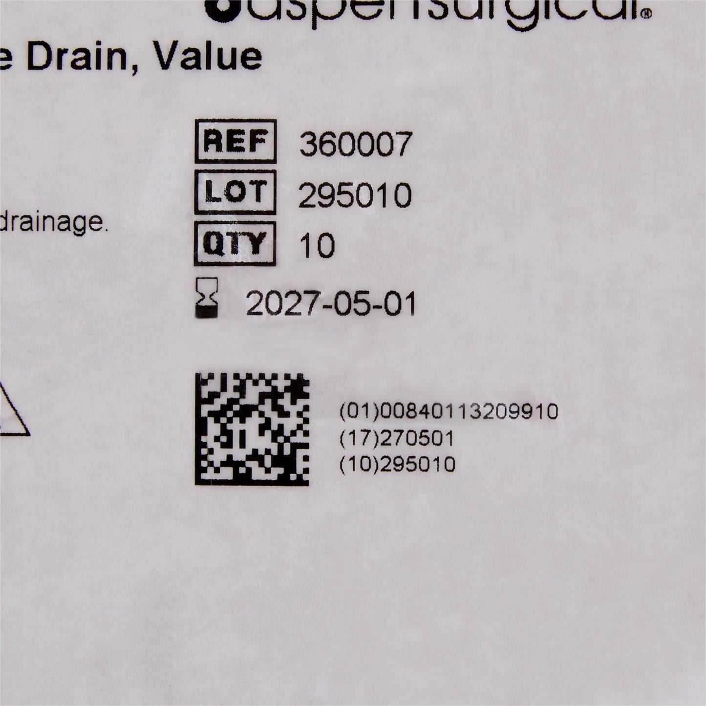 DRAIN, HUBLESS FLT FULL PERF 10MMX20CM (10/CS)