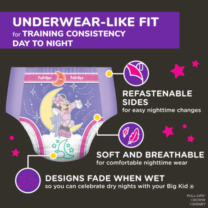 PANTS, PULL-UPS HUGGIES NIGHT TIME GIRLS 3T-4T (60EA/PK)