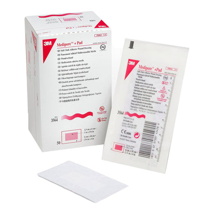 DRESSING, WND ADHSV MEDIPORE +PAD 2 3/8"X4" (50/BX)