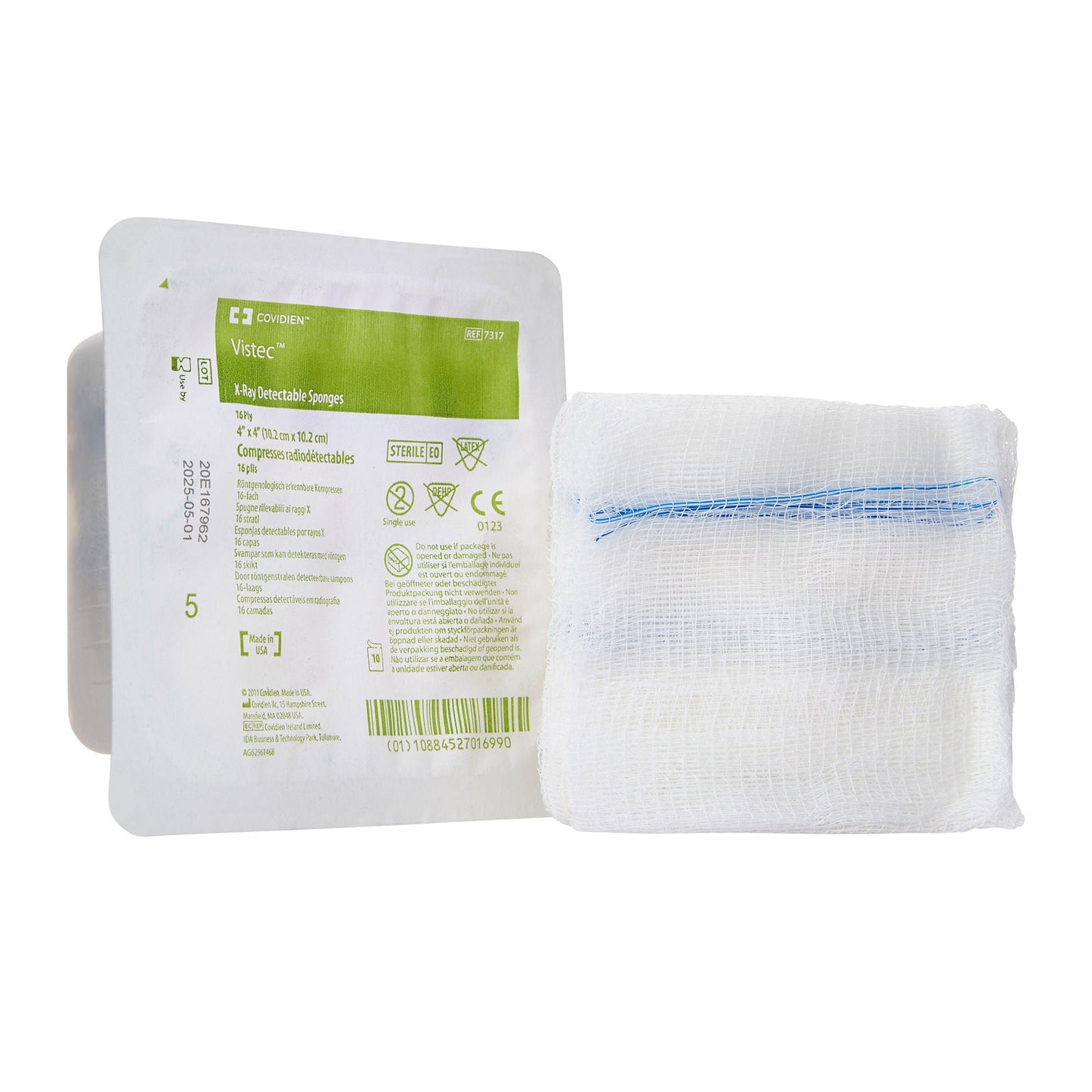 SPONGE, XRAY STR 4"X4" (10/TR 128TR/CS) KENDAL