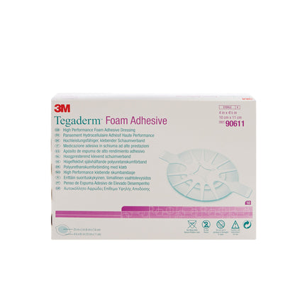 DRESSING, TEGADERM FOAM ADHSV 4"X4.5" (10/BX 4BX/C 3M