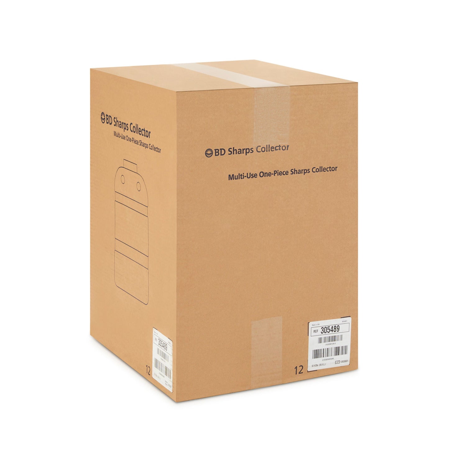CONTAINER, SHARPS RED 6.9QT (12/CS)