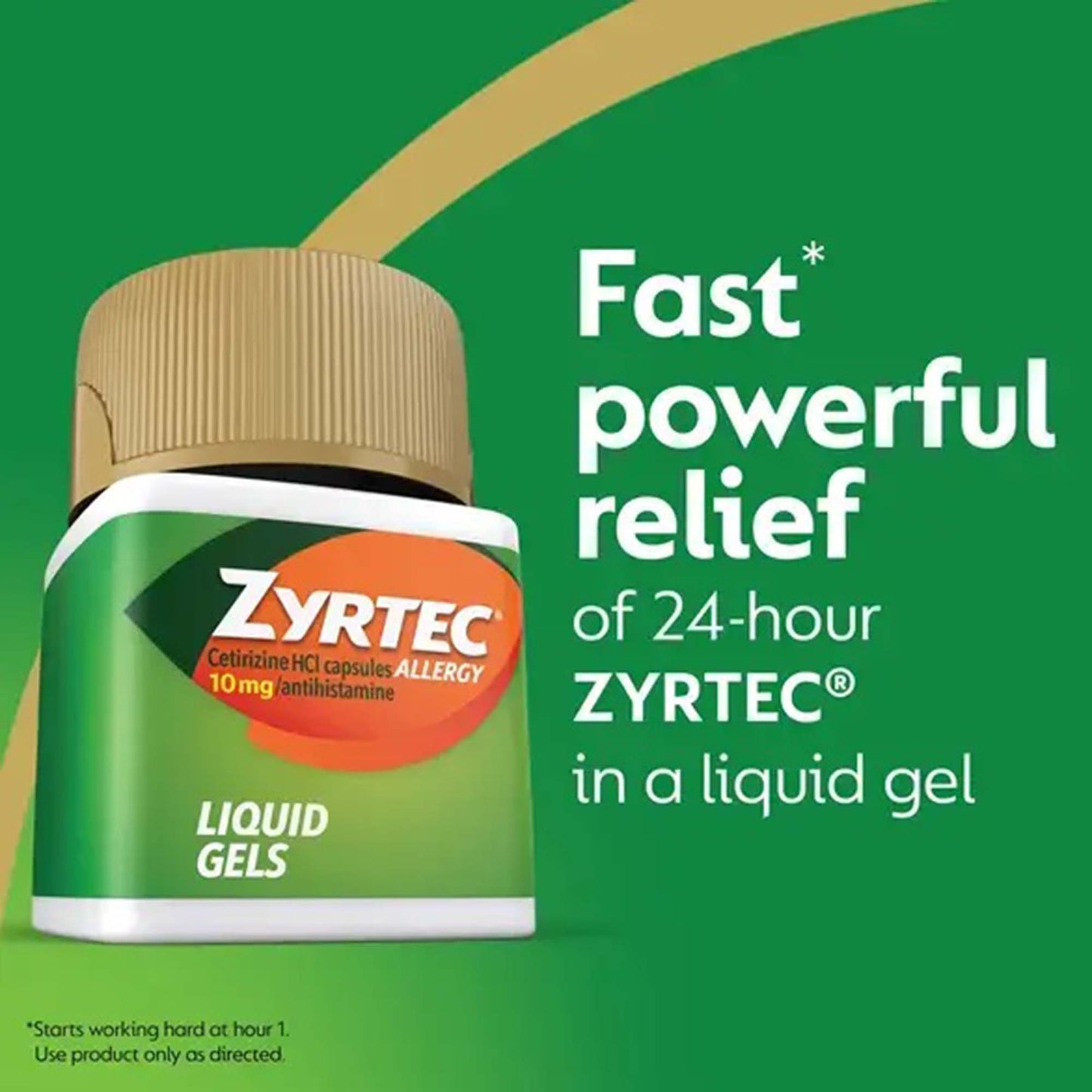 ZYRTEC, CAP LIQ GEL ALLERGY 10MG (40/BT)