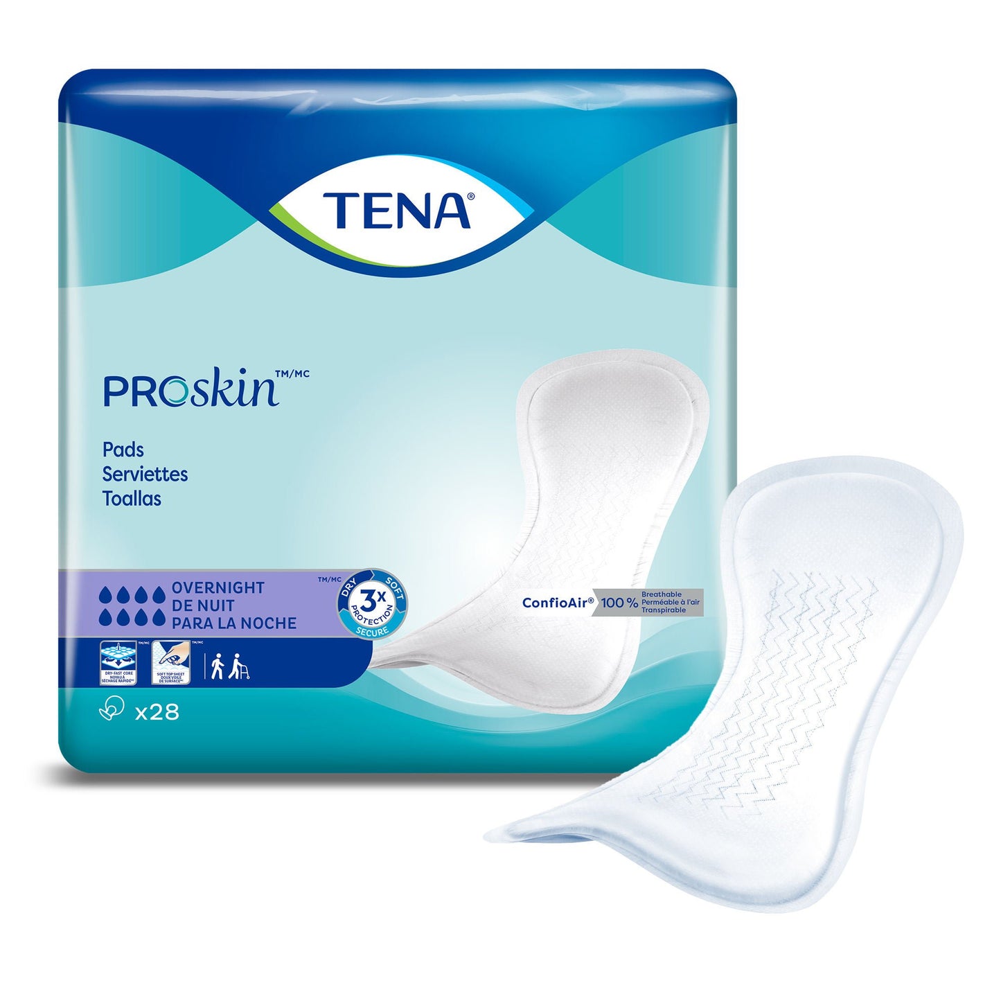 PAD, LT TENA OVERNIGHT HEAVY PROTECTION (28/BG 3BG/CS)