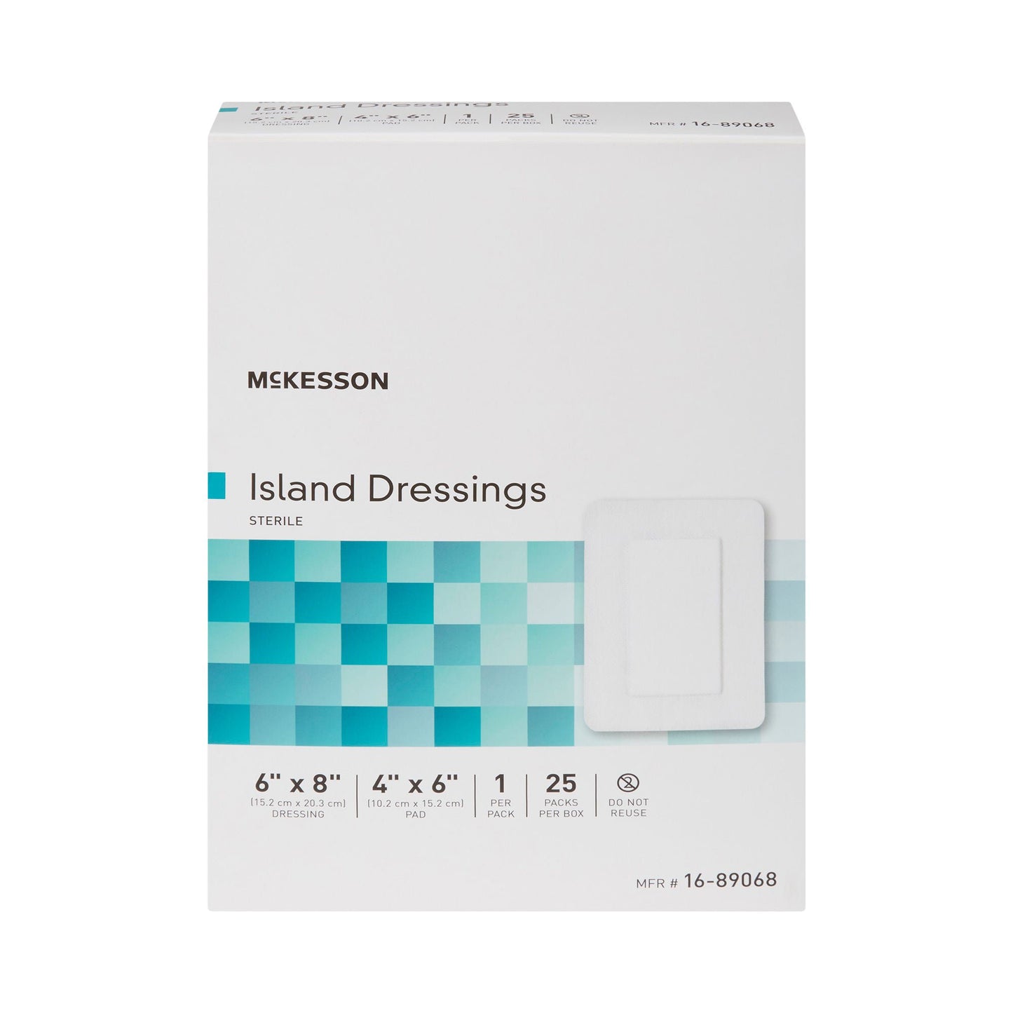 DRESSING, ISLAND BORDER-GAUZE STR LF 6X8" (25/BX 4BX/CS)