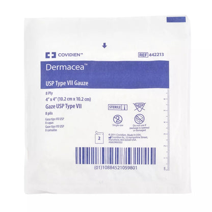 SPONGE, GAUZE DERMACEA 8PLY STR 4"X4" (2/PK 25/PK 24BX/CS)