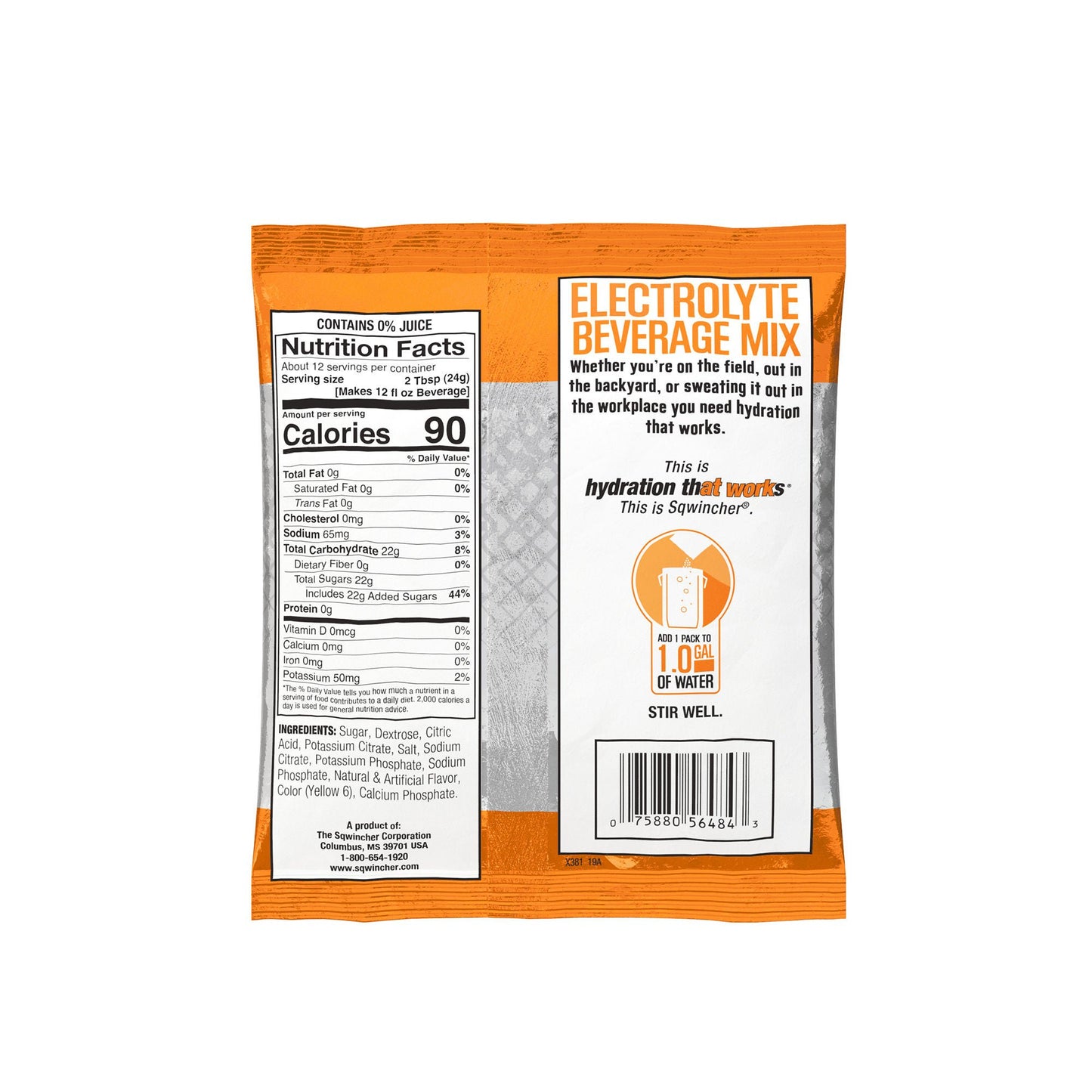SQWINCHER, PDR MIX ORG MAKES 1GL (20/BX 4BX/CS)