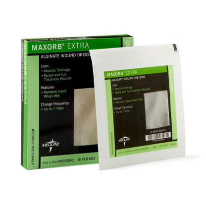 DRESSING, MAXORB XTRA CAL ALGINAT 4"X4" LF (10/BX 5BX/CS)