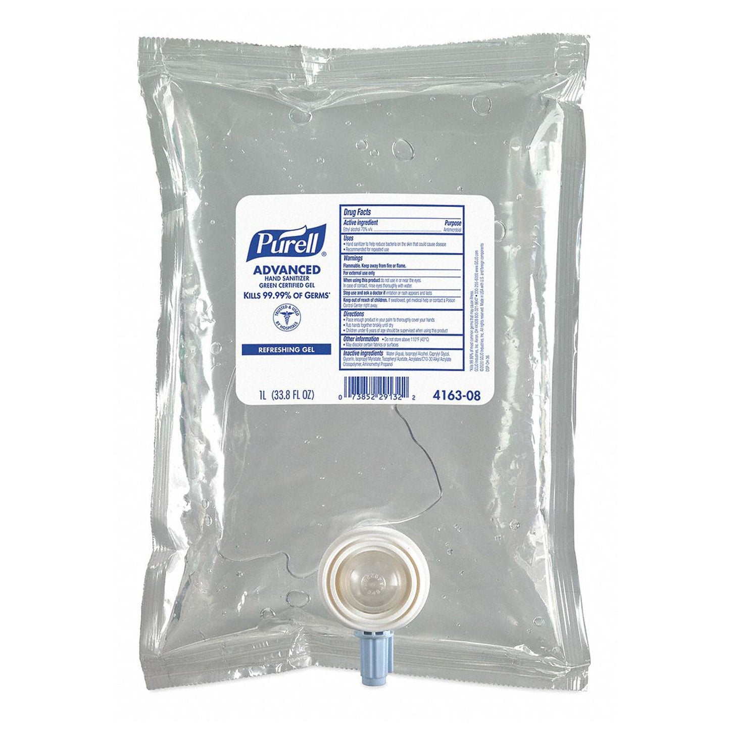 SANITIZER, HAND PURELL ADV GRNCERT GEL 1000ML (8/CS)