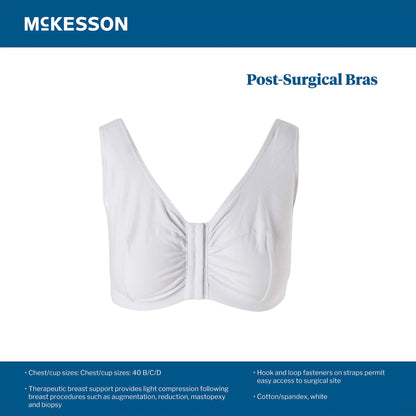 SUPPORT, SURGI-BRA II BREAST COTTON WHT LF 40B/C/D