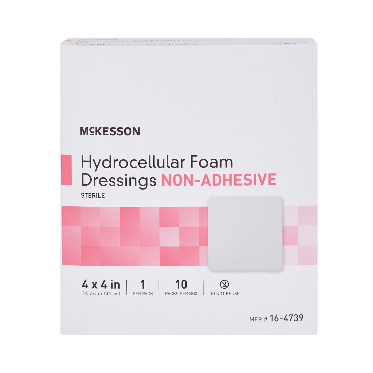 DRESSING, HYDROCELLULAR NON-ADH STR FOAM 4"X4" (10BX/CS)