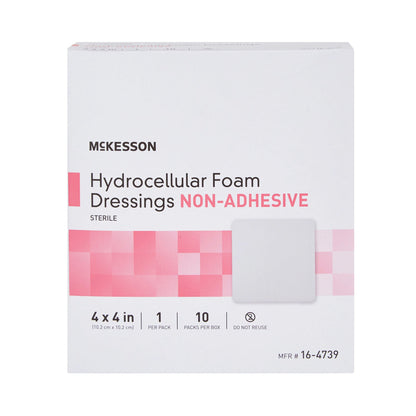 DRESSING, HYDROCELLULAR NON-ADH STR FOAM 4"X4" (10BX/CS)