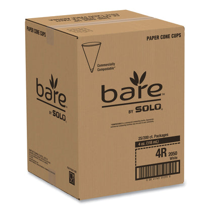 CUP, PAPER CONE WHT 4OZ (200/SL 25SL/CS)