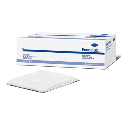 GAUZE, SPNG ECONOLUX N/S 2X2 8PLY (200/BX 25BX/CS)
