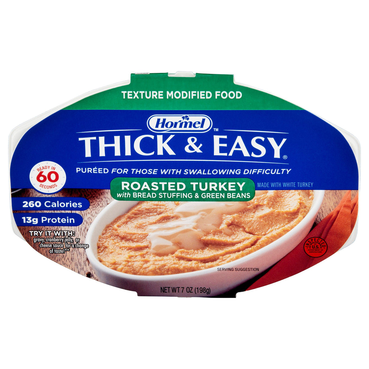 THICK&EASY, PUREE TURKEY W/STUFFING/GRN BEANS (7/CS) DMNDCR
