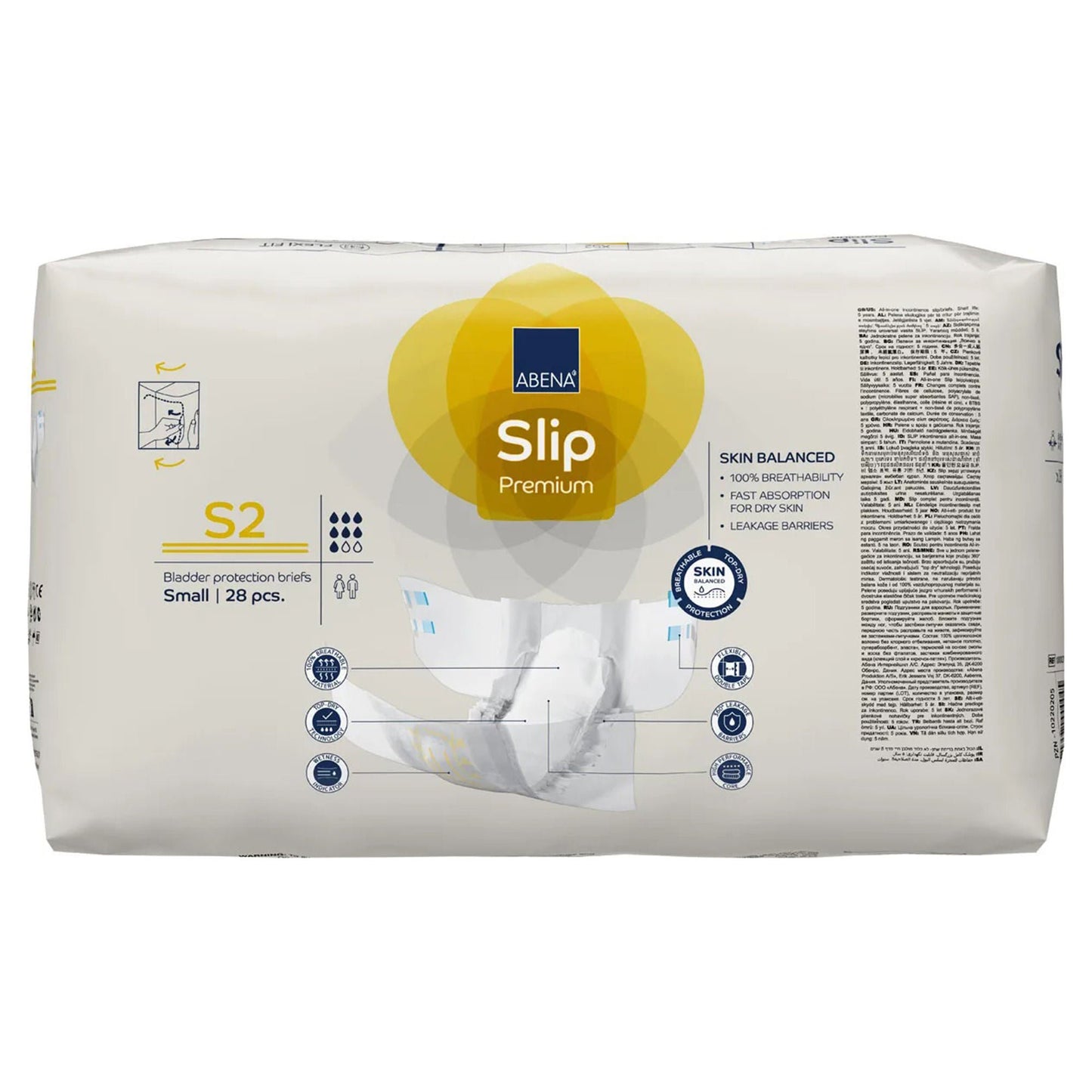 BRIEF, INCONT ABENA SLIP PREM ADLT S2 SM (28/PK 3PK/CS)