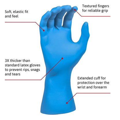 GLOVE, EXAM LTX XL N/S EXTCF (50/BX 10BX/CS)