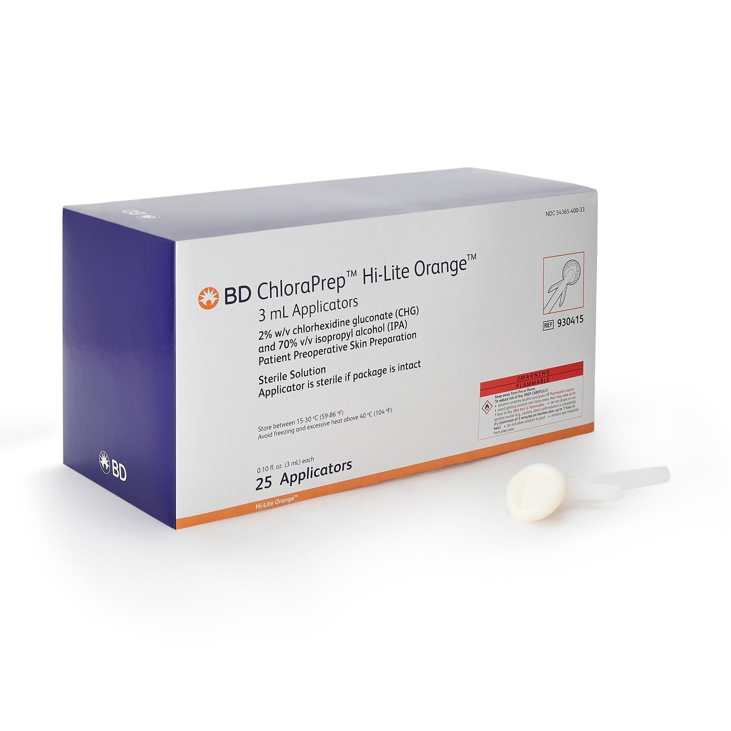 APPLICATOR, CHLORAPREP HI-LITENEW LABEL ORG 3ML (25/CT)