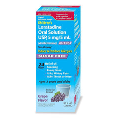 LORATADINE, SOL ORAL SUG/FREE GRAPE 5MG/5ML 4OZ