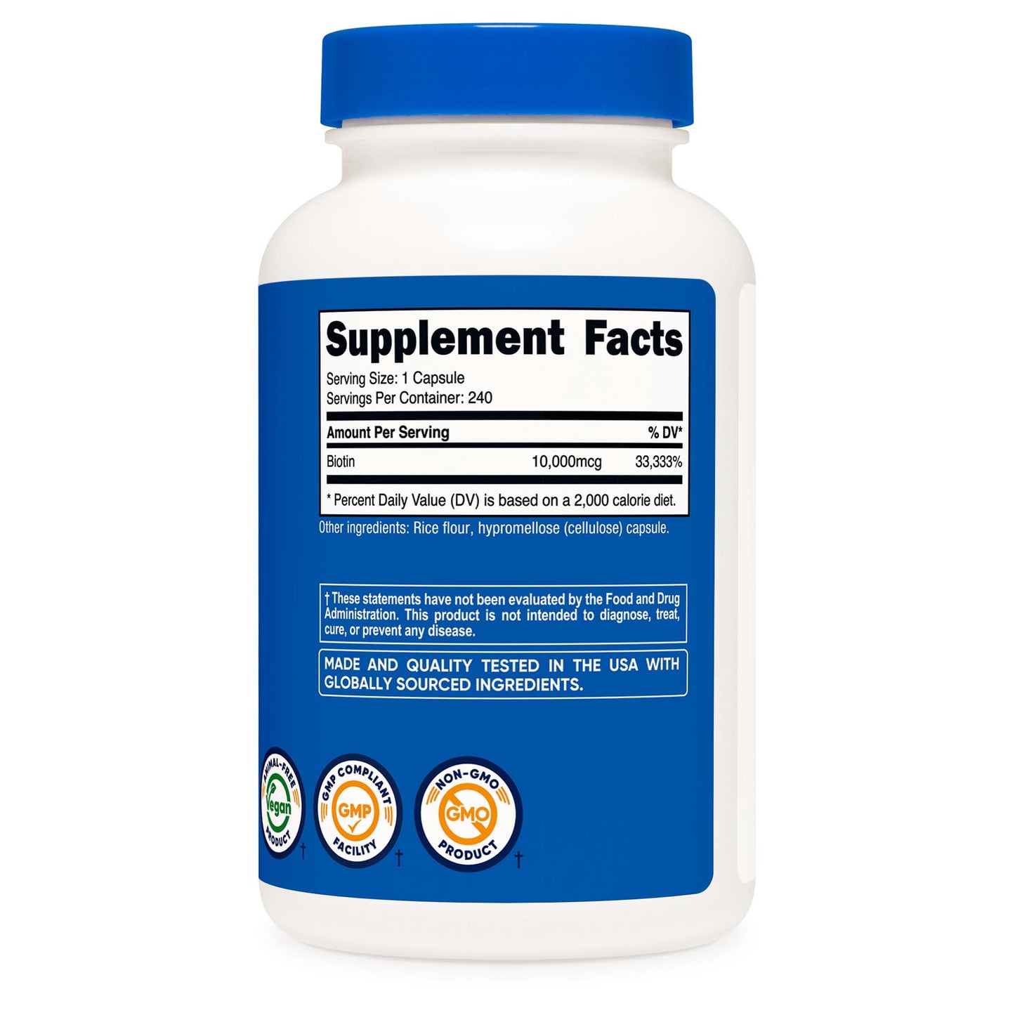 VITAMIN, CAP BIOTIN 10MG (240/BT 12BT/CS)
