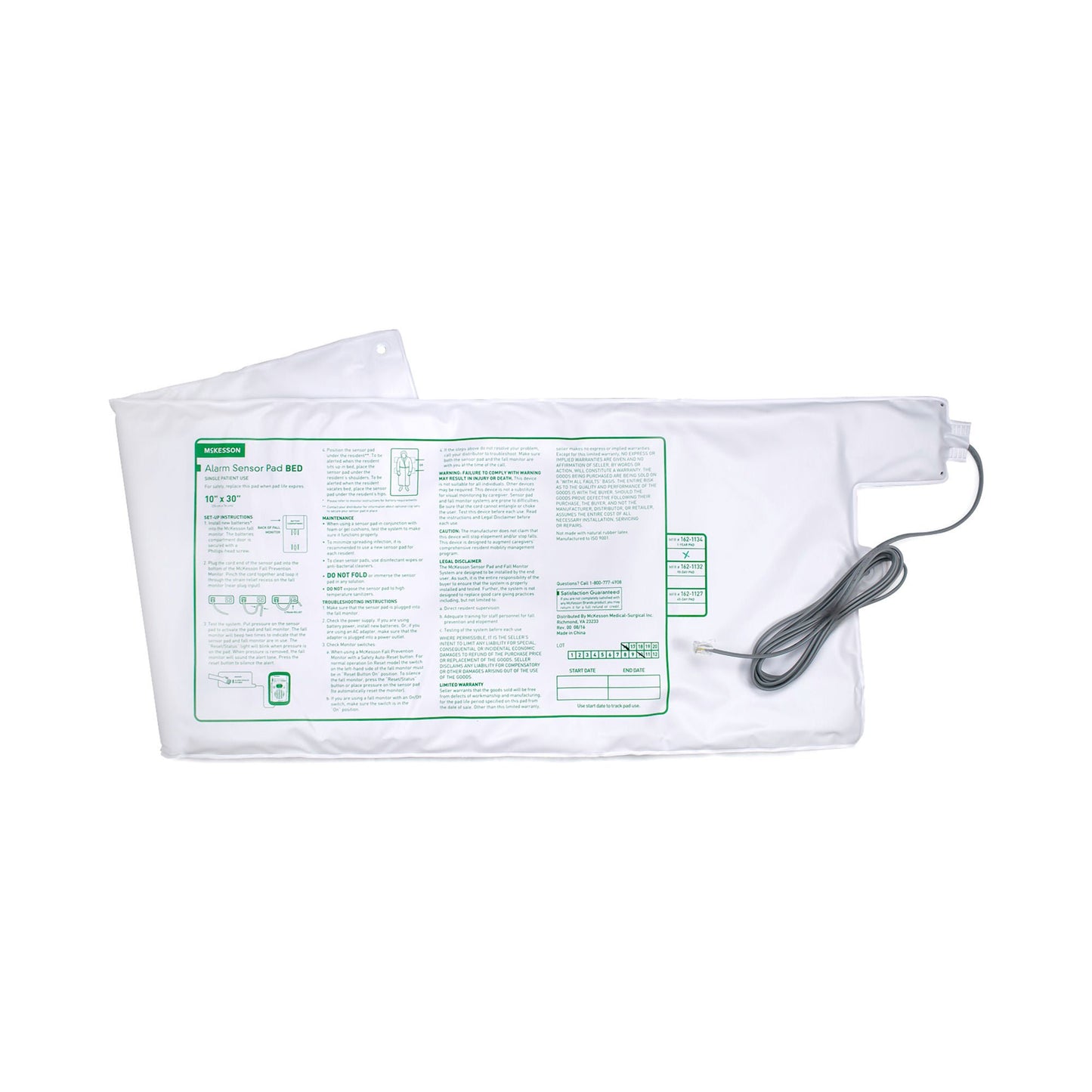 PAD, PRESSURE BED TIMED 10"X30" (30/CS)