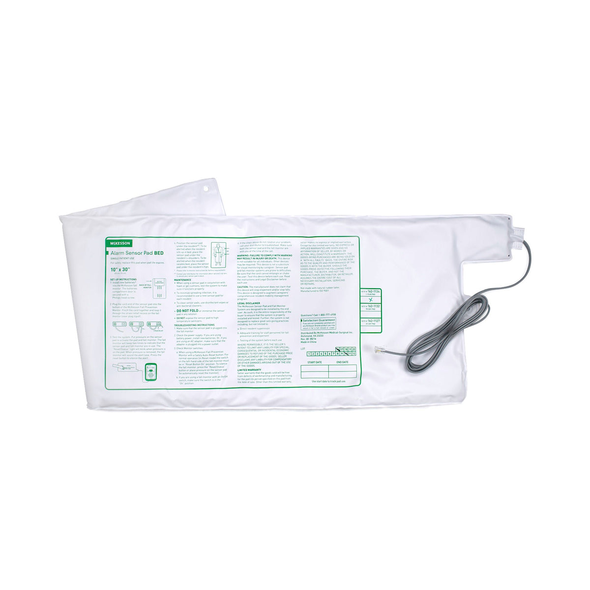 PAD, PRESSURE BED TIMED 10"X30" (30/CS)