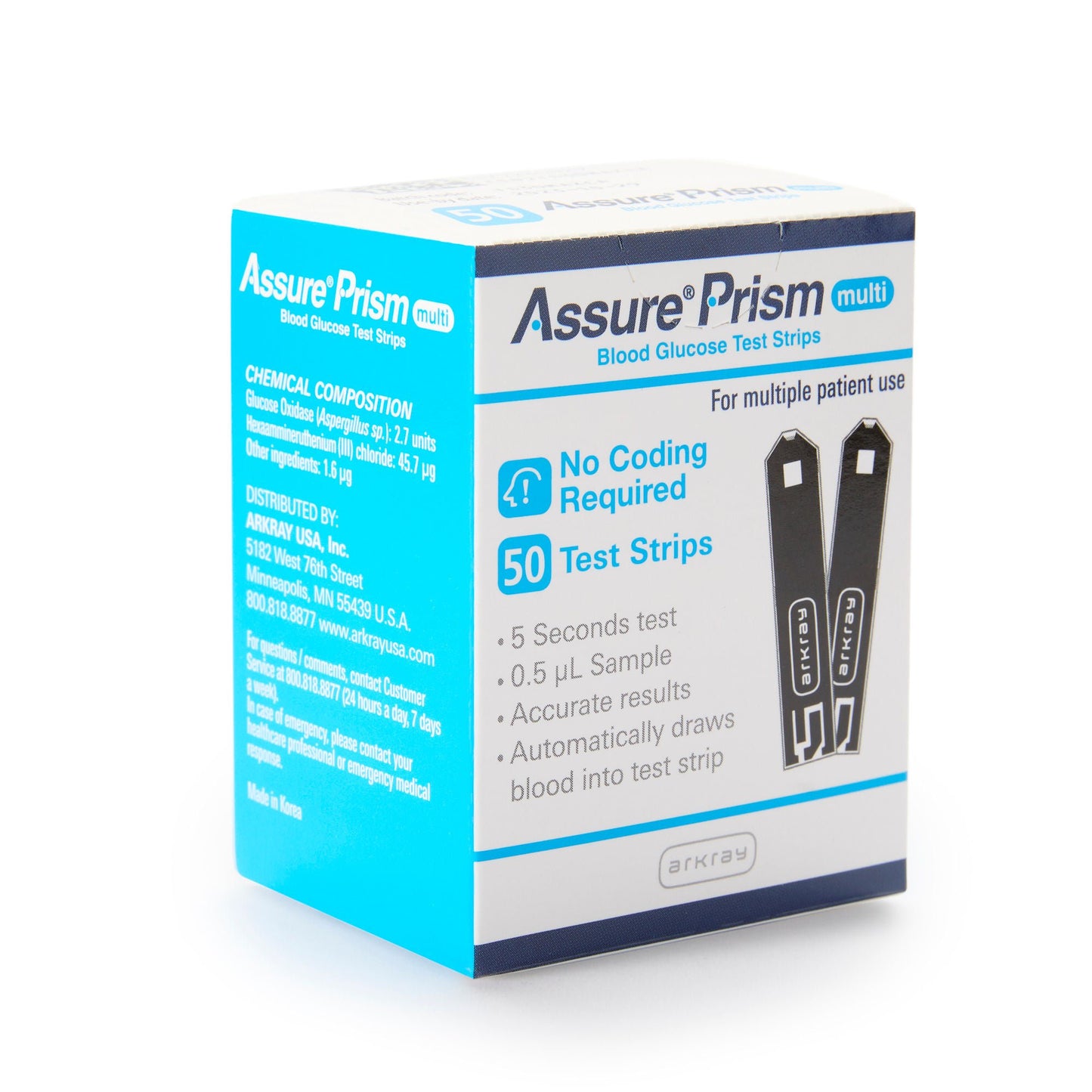 TEST STRIP, BLD GLUC ASSURE PRISM MULTI (50/BX 12BX/CS)
