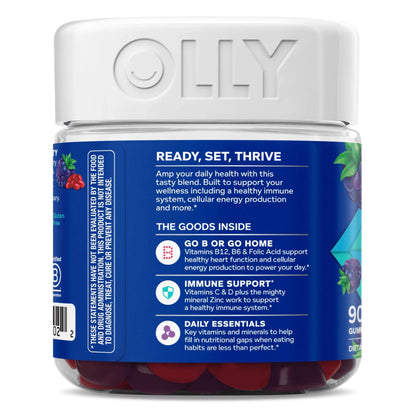 OLLY, GUMMY MENS MULTI BLK BERRY (90/BT)