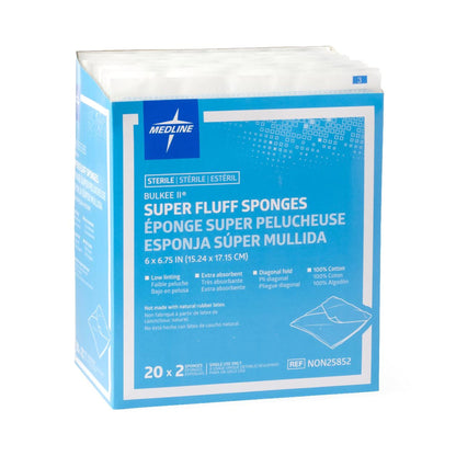 SPONGE, GAUZE 6"X6" STR LF (2 /PK 20PK/BX 12BX/CS)