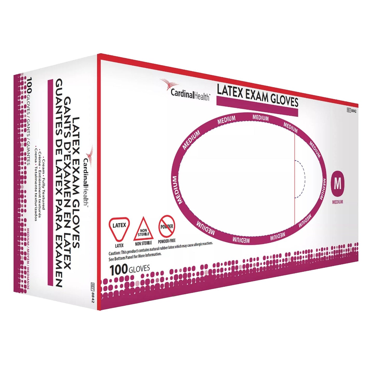 GLOVE, EXAM LTX MED N/S (100/BX 10BX/CS)