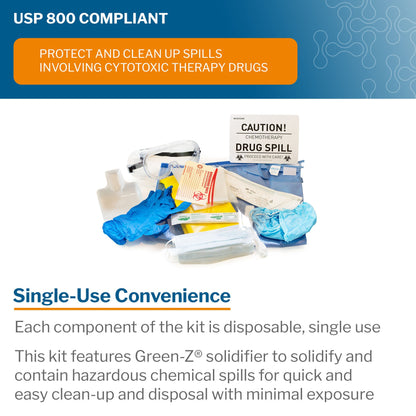 SPILL KIT, HAZARDOUS DRUG (12/CS)