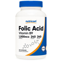 VITAMIN B9, CAP FOLIC ACID 1000MCG (240/BT 12BT/CS)