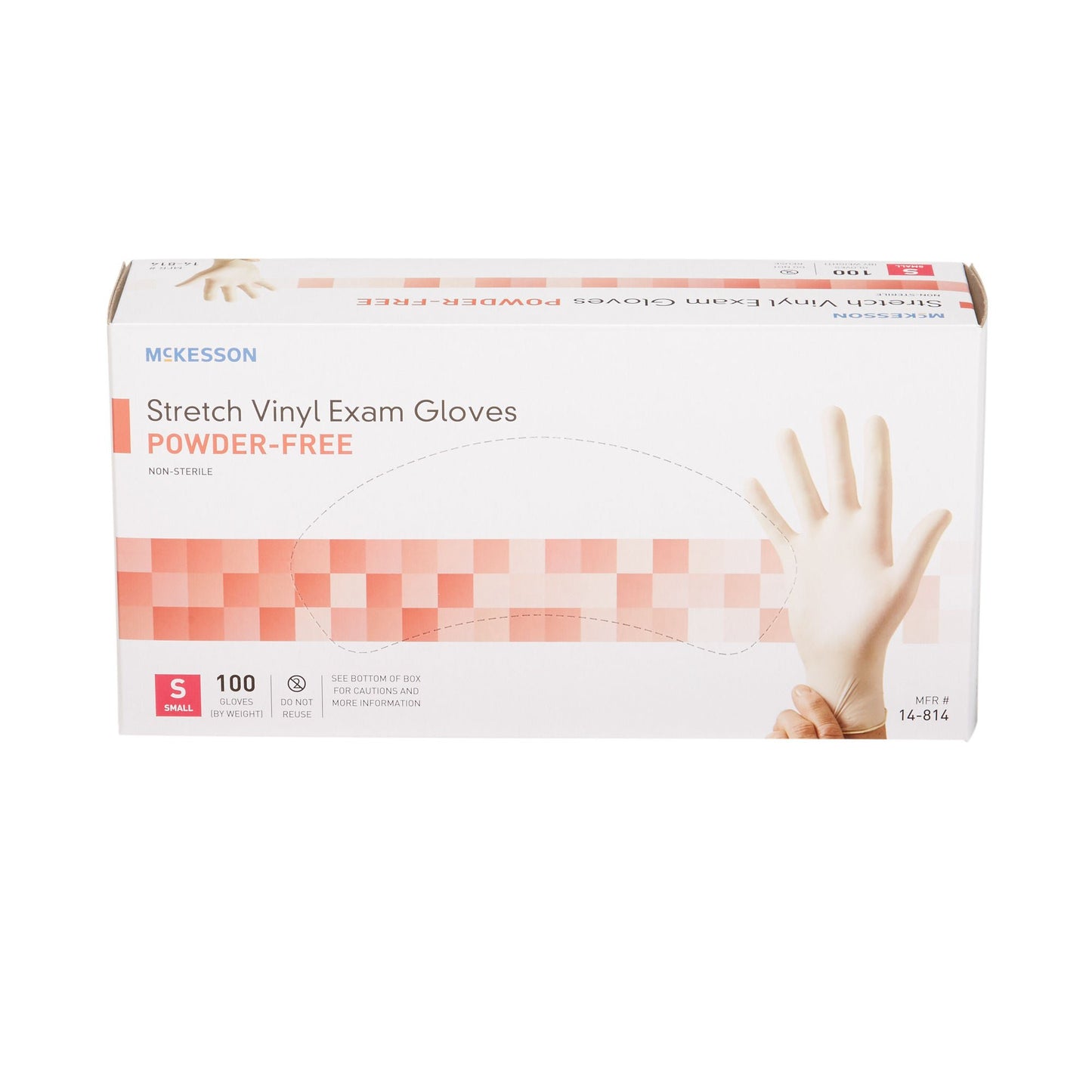 GLOVE, EXAM VNYLSTRCH SM N/S (100/BX 10BX/CS)