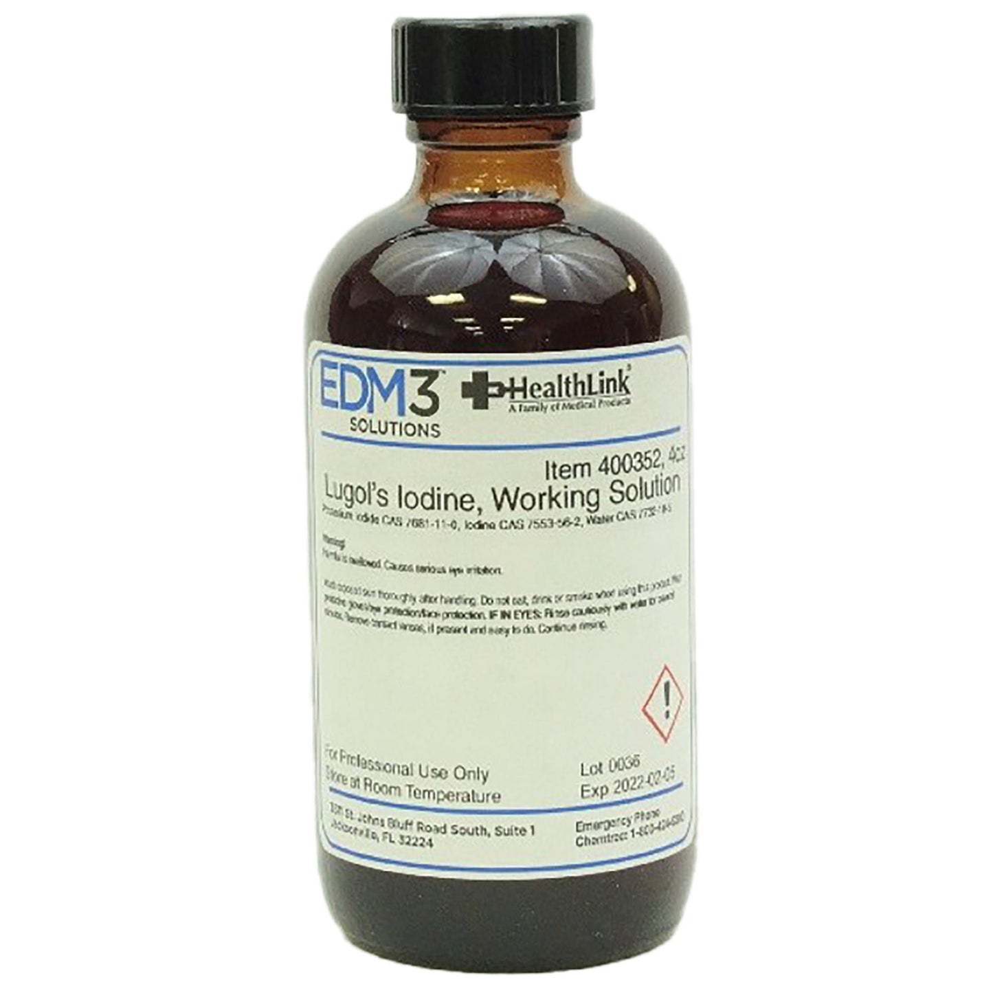 STAIN, LUGOLS IODINE LESS THAN 1% 4OZ