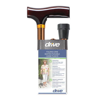 CANE, FOLDING ALUM BRONZE 33"-37" (12/CS)