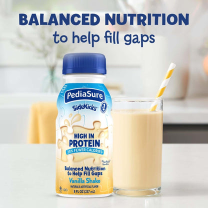 PEDIASURE, SIDEKICKS VANILLA 8OZ (6/PK 4PK/CS)