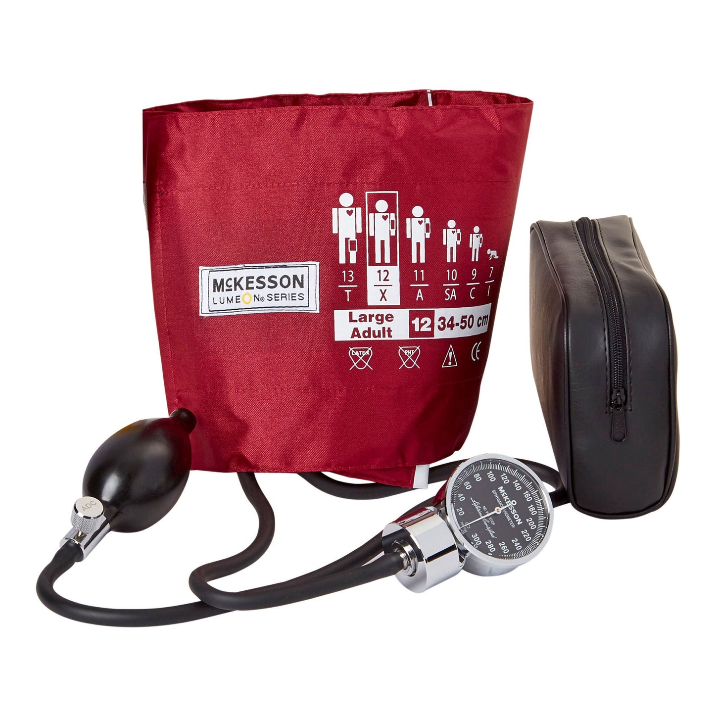 SPHYG, ANEROID PRO LF BURG LG ADLT 34-50CM