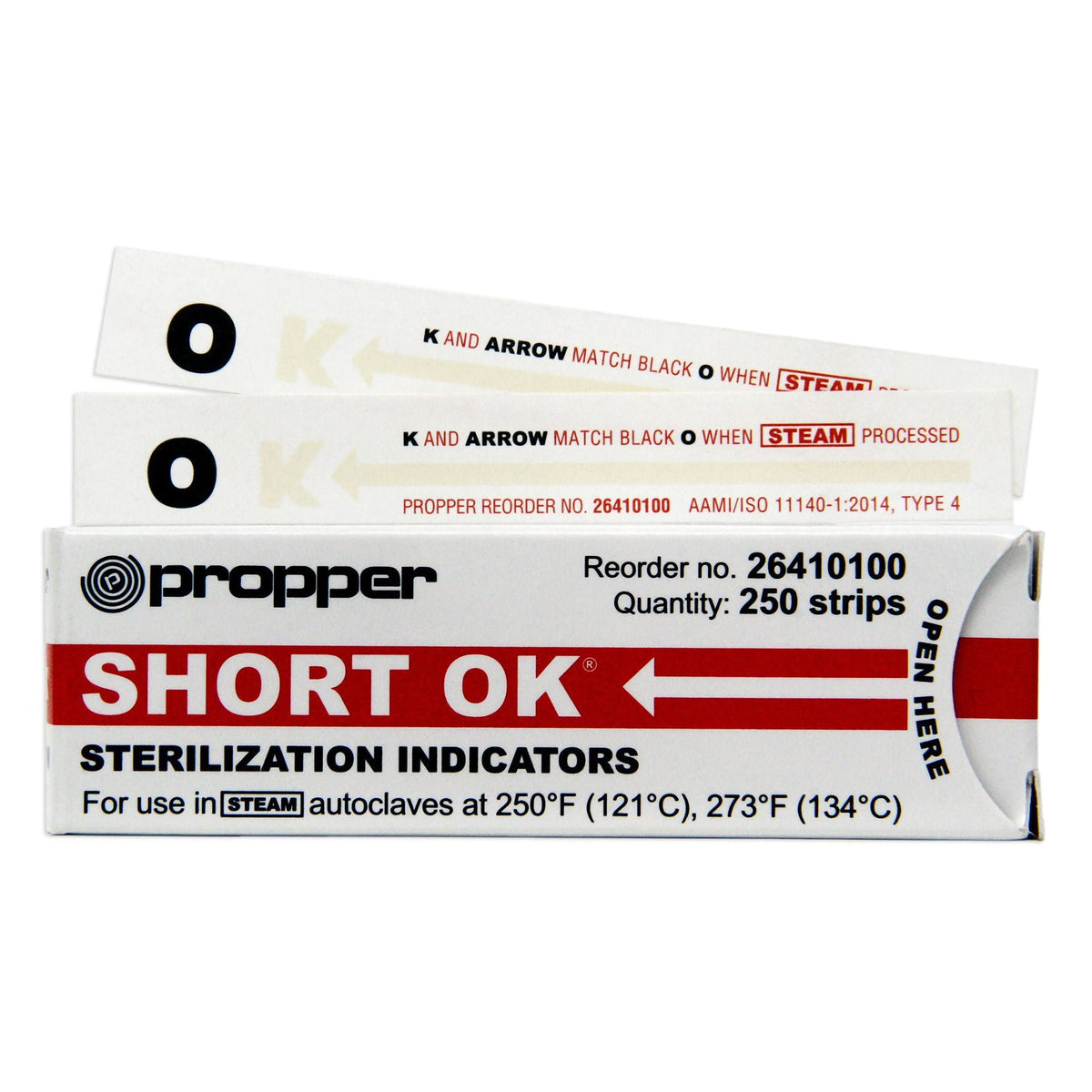 INDICATOR, STEAM STRIP 4" (250/BX)