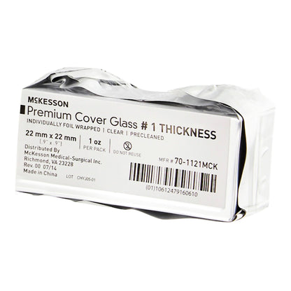 COVER GLASS, #1 PREMIUM 22X22MM (10PK/BX)