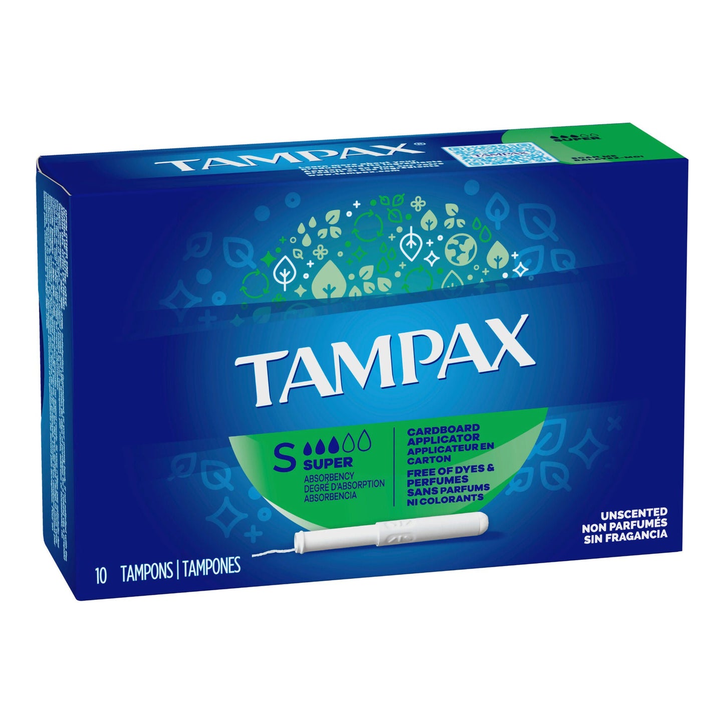 TAMPON, TAMPAX APPL SUPER UNSCENTED (10/BX)