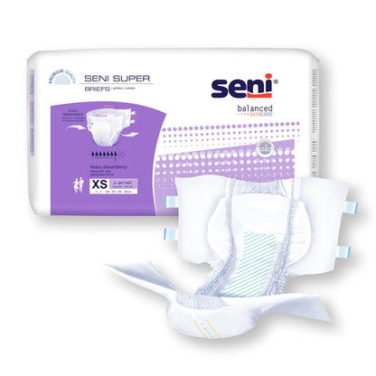 BRIEF, INCONT SENI SUPER XSM 16"-24" (25/PK 3PK/CS)