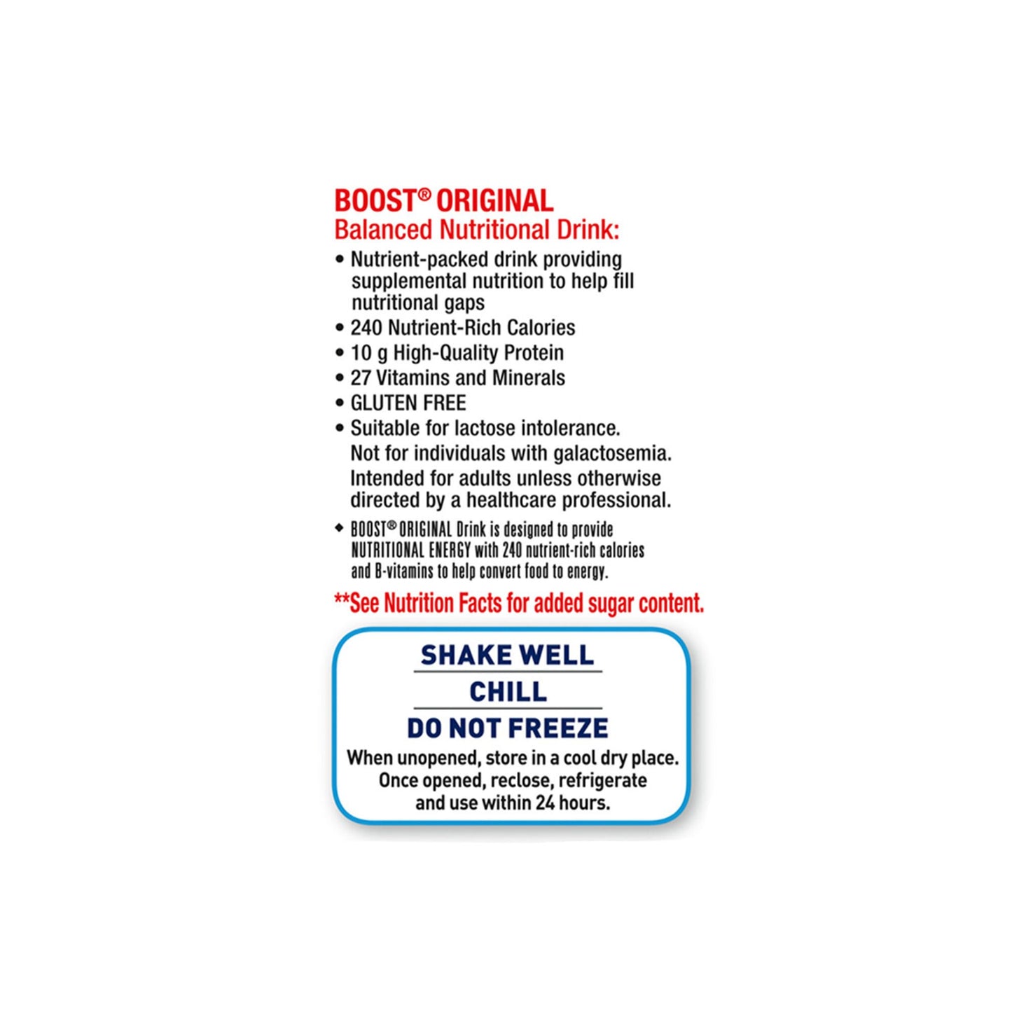 BOOST, RICH CHOCOLATE 8OZ (24/CS)