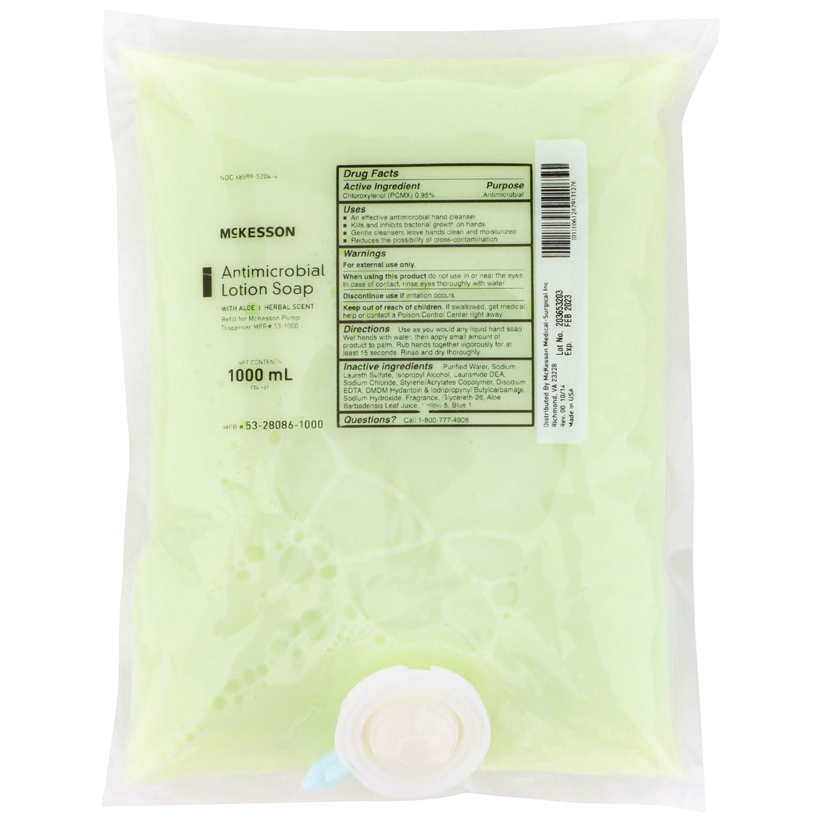 SOAP, ANTIMIC LOTION ALOE DISC1000ML (10/CS)